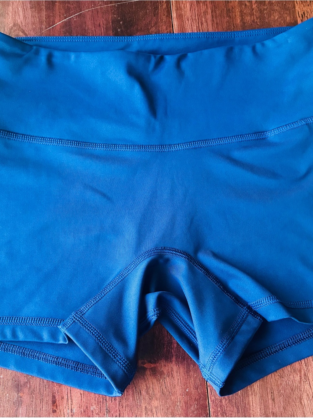 adidas Women's High-Waist Athletic Shorts - Bright Blue